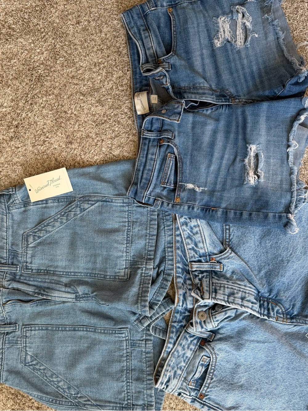Denim Mix Women’s Jeans and Shorts - Light Blue Distressed Styles